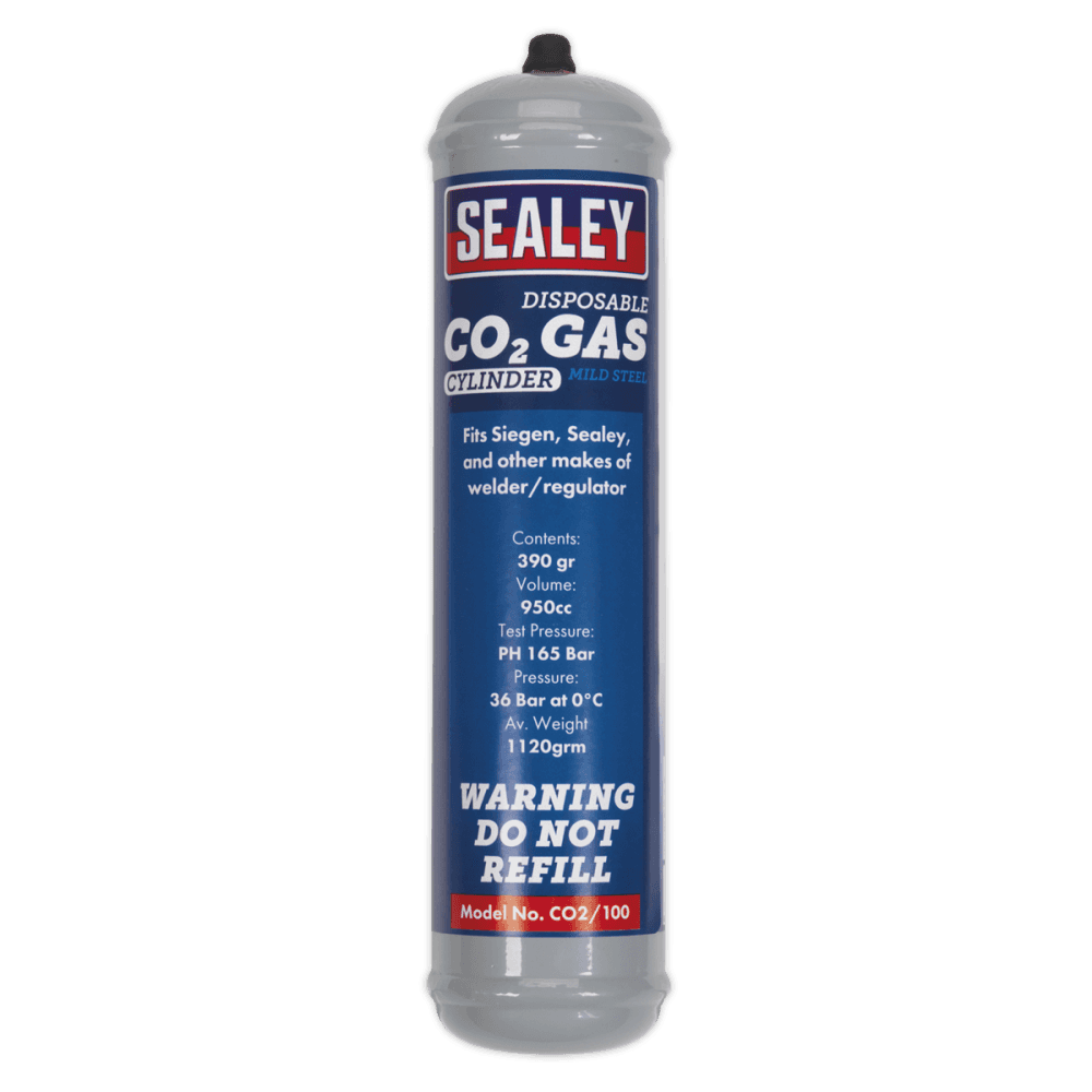 Sealey Gas Cylinder Disposable Carbon Dioxide 390g Model No-CO2/100