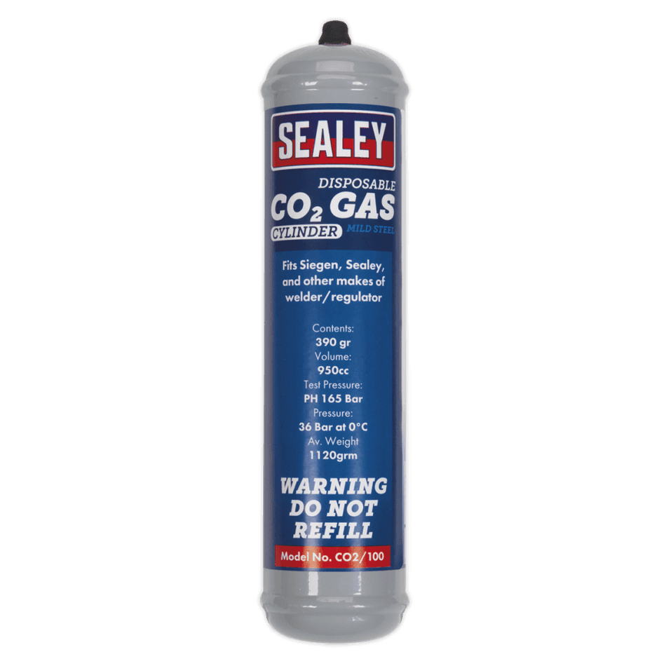 Sealey Gas Cylinder Disposable Carbon Dioxide 390g Model No-CO2/100