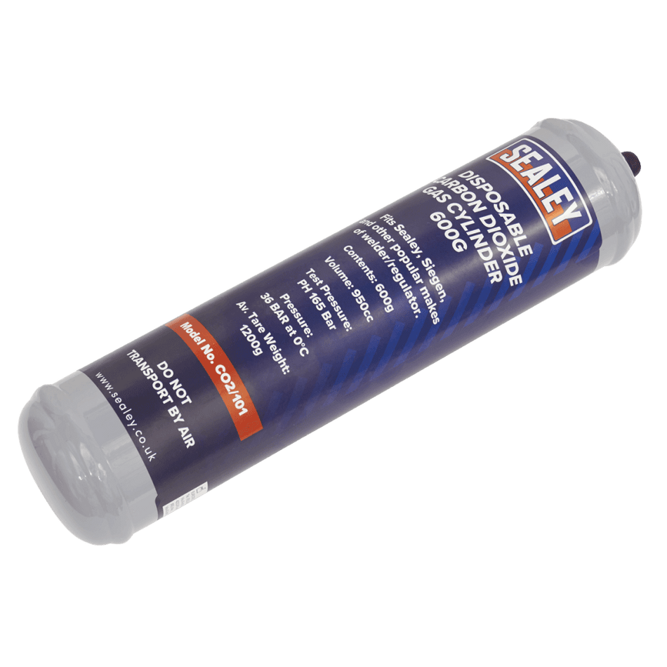 Sealey Gas Cylinder Disposable Carbon Dioxide 600g Model No-CO2/101