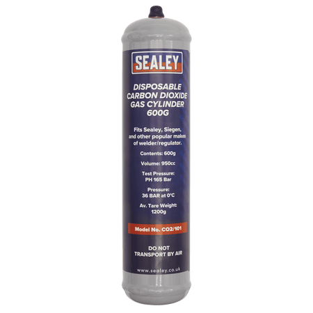 Sealey Gas Cylinder Disposable Carbon Dioxide 600g Model No-CO2/101