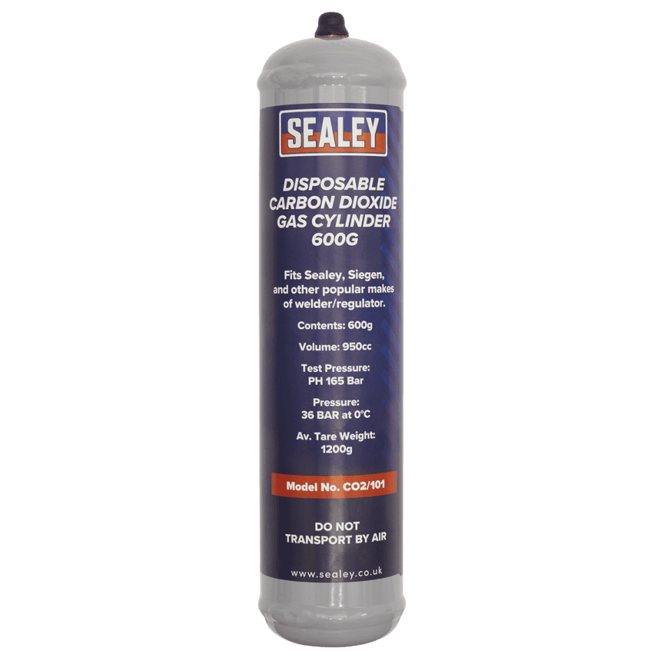 Sealey Gas Cylinder Disposable Carbon Dioxide 600g Model No-CO2/101