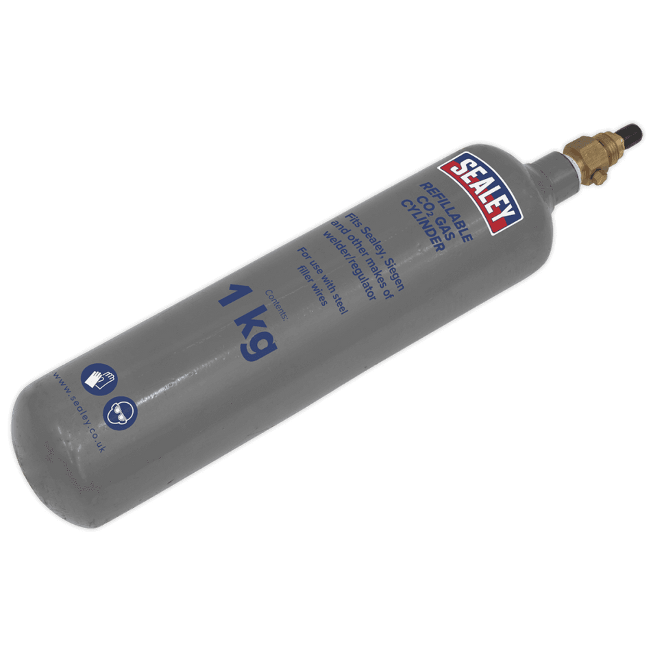 Sealey Gas Cylinder Refillable Carbon Dioxide 1000g Model No-CO2/1KG