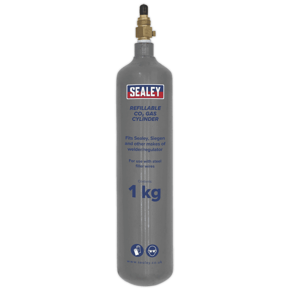 Sealey Gas Cylinder Refillable Carbon Dioxide 1000g Model No-CO2/1KG