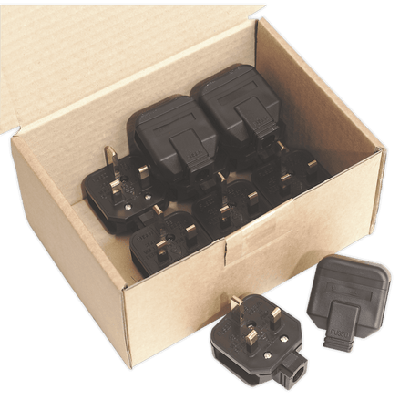 Sealey Rubber Plug 13Amp Extra Heavy-Duty Pack of 10 Model No-PL/13/3