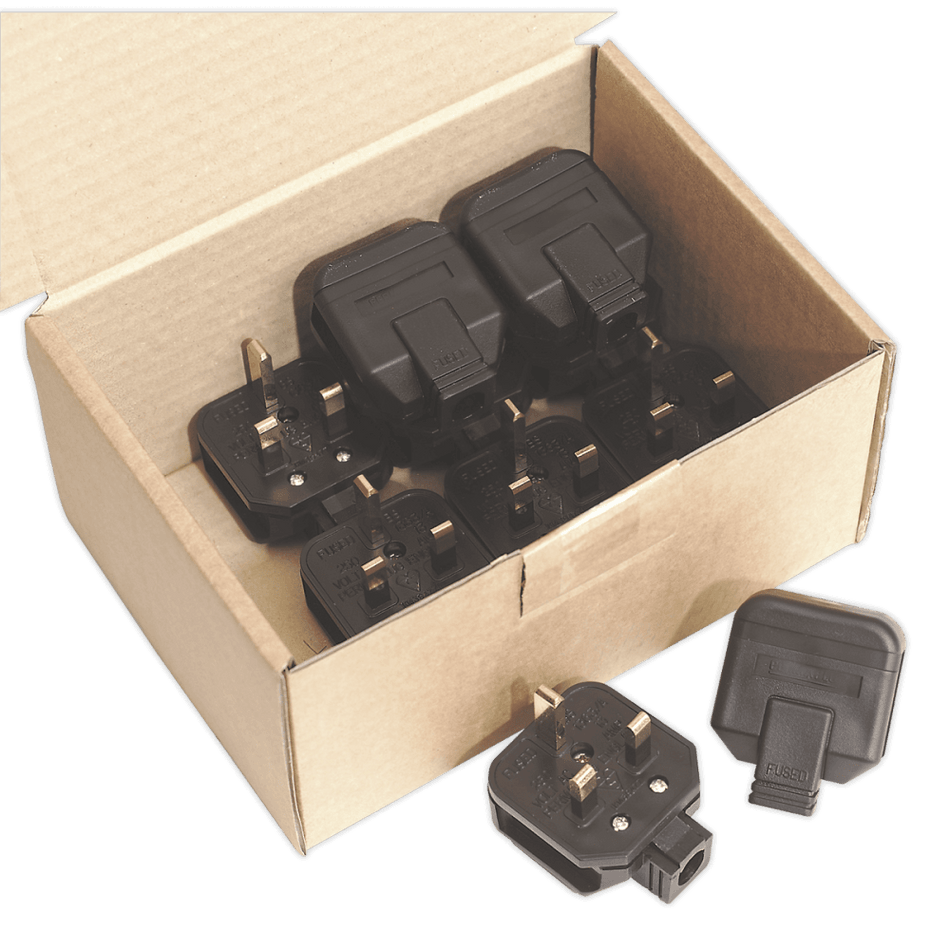 Sealey Rubber Plug 13Amp Extra Heavy-Duty Pack of 10 Model No-PL/13/3