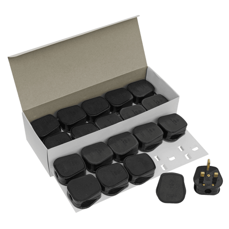 Sealey Resilient Plug 13Amp Heavy-Duty Pack of 20 Model No-PL13/320