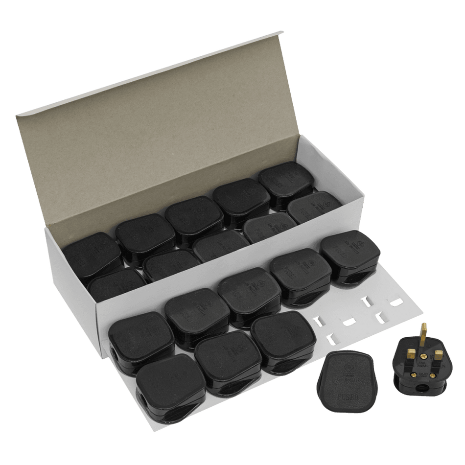Sealey Resilient Plug 13Amp Heavy-Duty Pack of 20 Model No-PL13/320