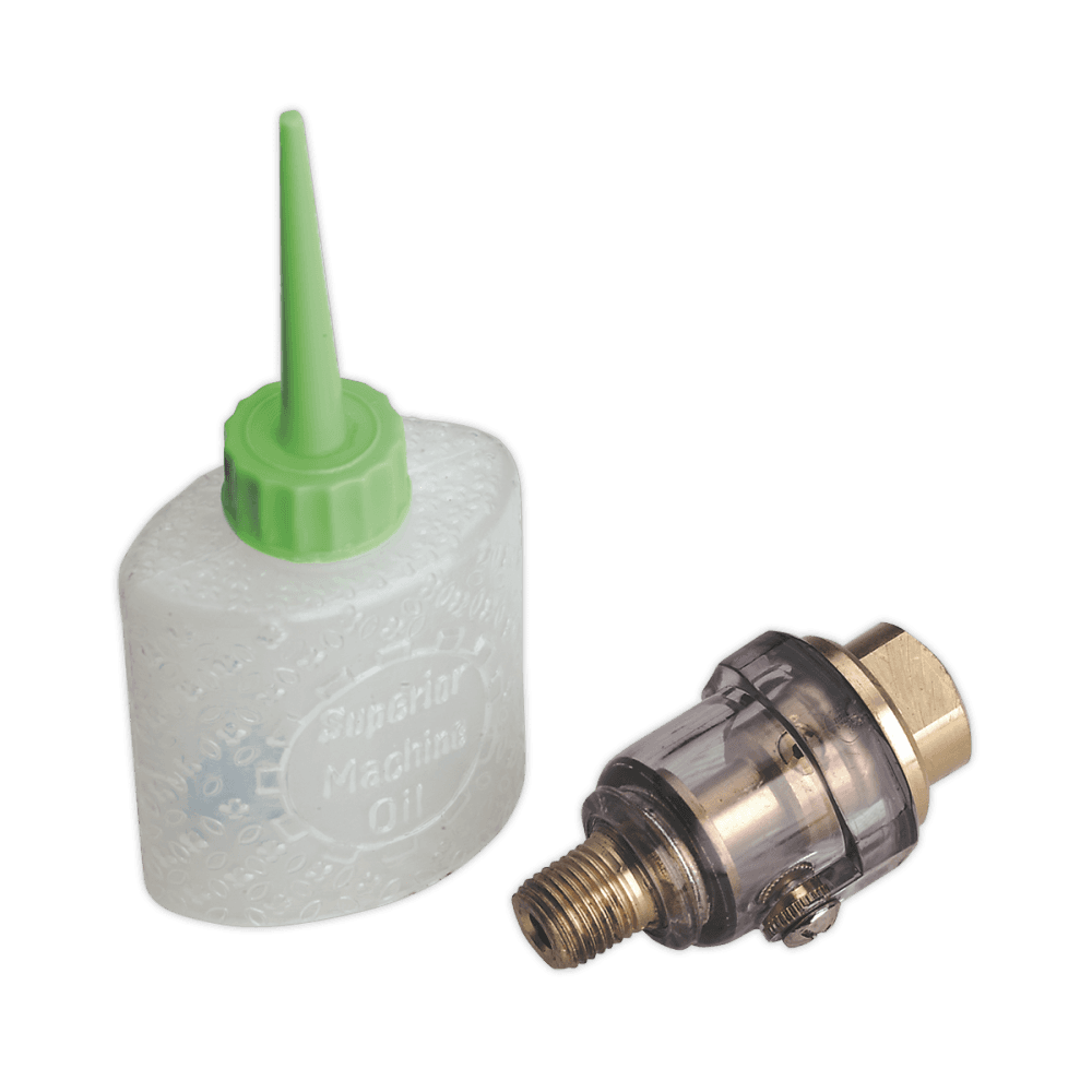 Sealey Mini In-Line Air Tool Oiler 1/4"BSP with Filler Model No-SA111