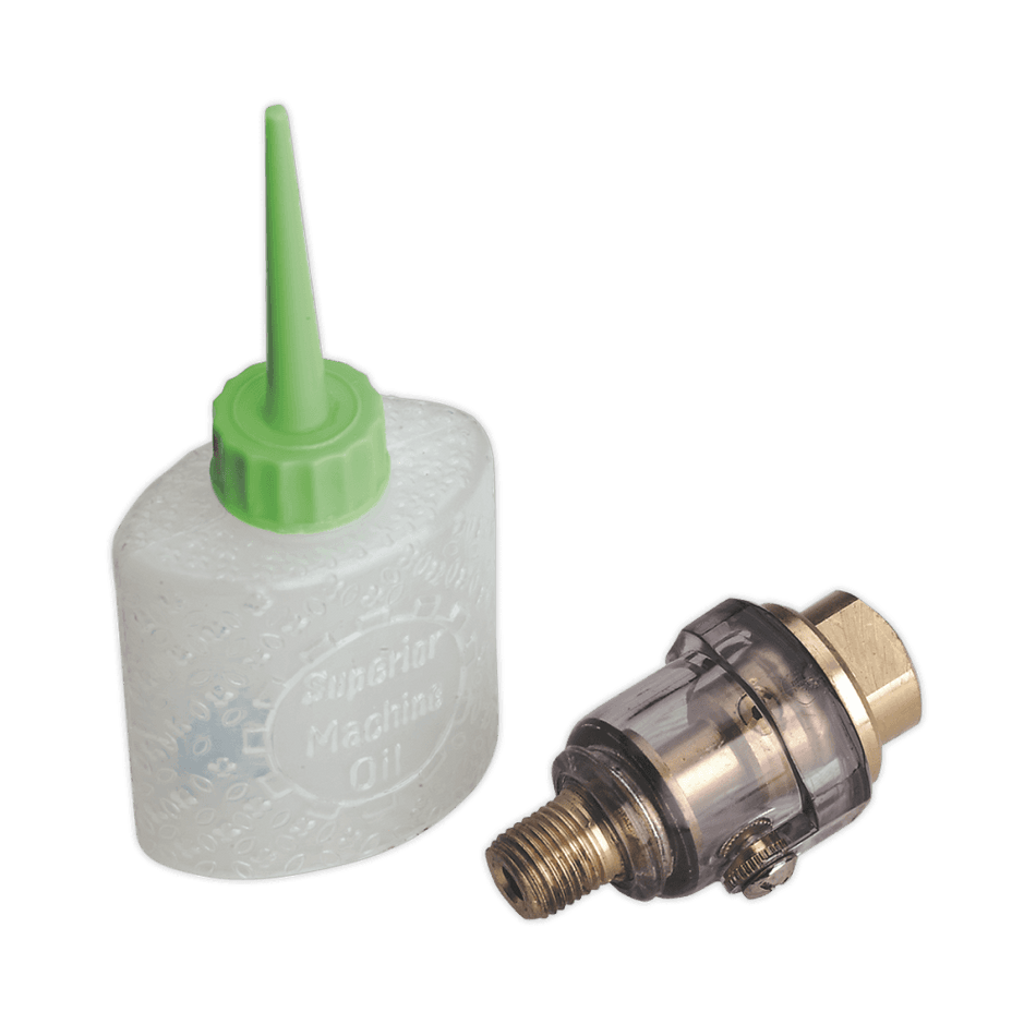 Sealey Mini In-Line Air Tool Oiler 1/4"BSP with Filler Model No-SA111