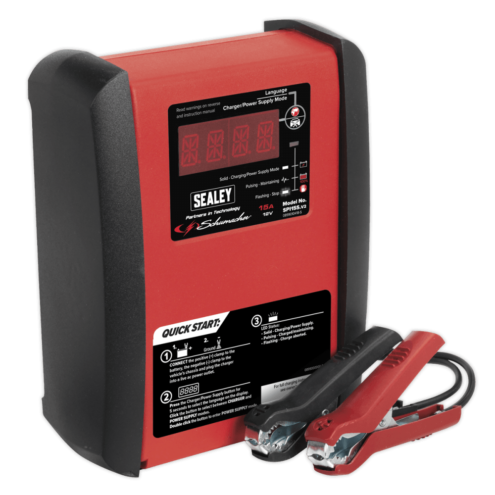 Intelligent Speed Charge Battery Charger 15Amp 12V Model No.-21716