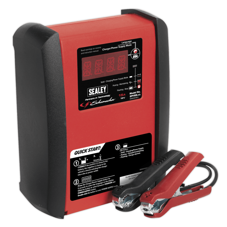 Intelligent Speed Charge Battery Charger 15Amp 12V Model No.-21716