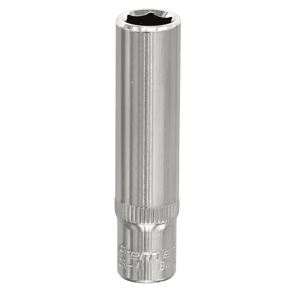 WallDrive, Socket 8mm Deep 1/4"Sq Drive Fully Polished Model No.-14760