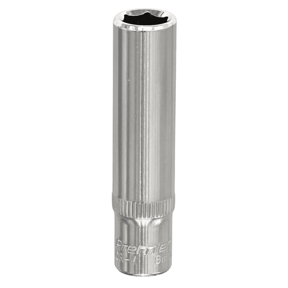 WallDrive, Socket 8mm Deep 1/4"Sq Drive Fully Polished Model No.-14760