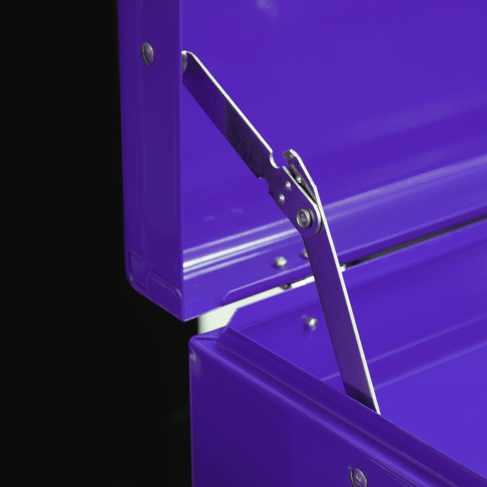 Topchest & Rollcab Combination 6 Drawer with Ball Bearing Runners - Purple/Grey Model No.-21738