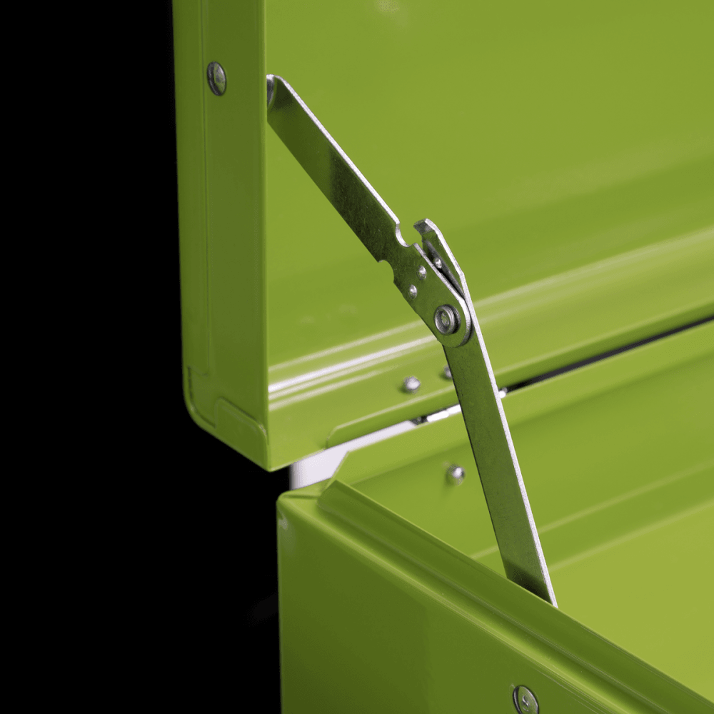Topchest & Rollcab Combination 6 Drawer with Ball Bearing Runners - Hi-Vis Green/Grey Model No.-21739