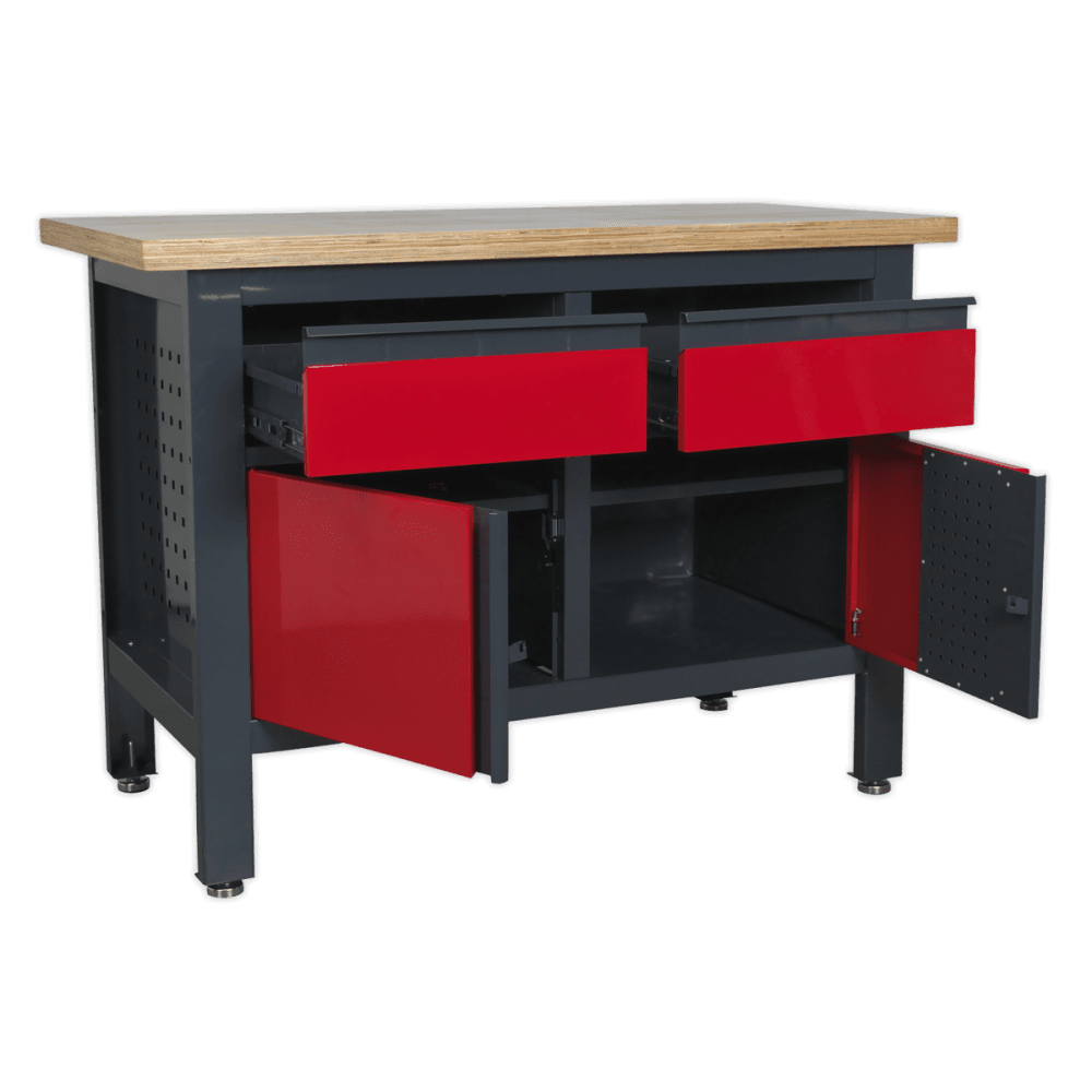 Workstation with 2 Drawers & 2 Cupboards Model No.-21766