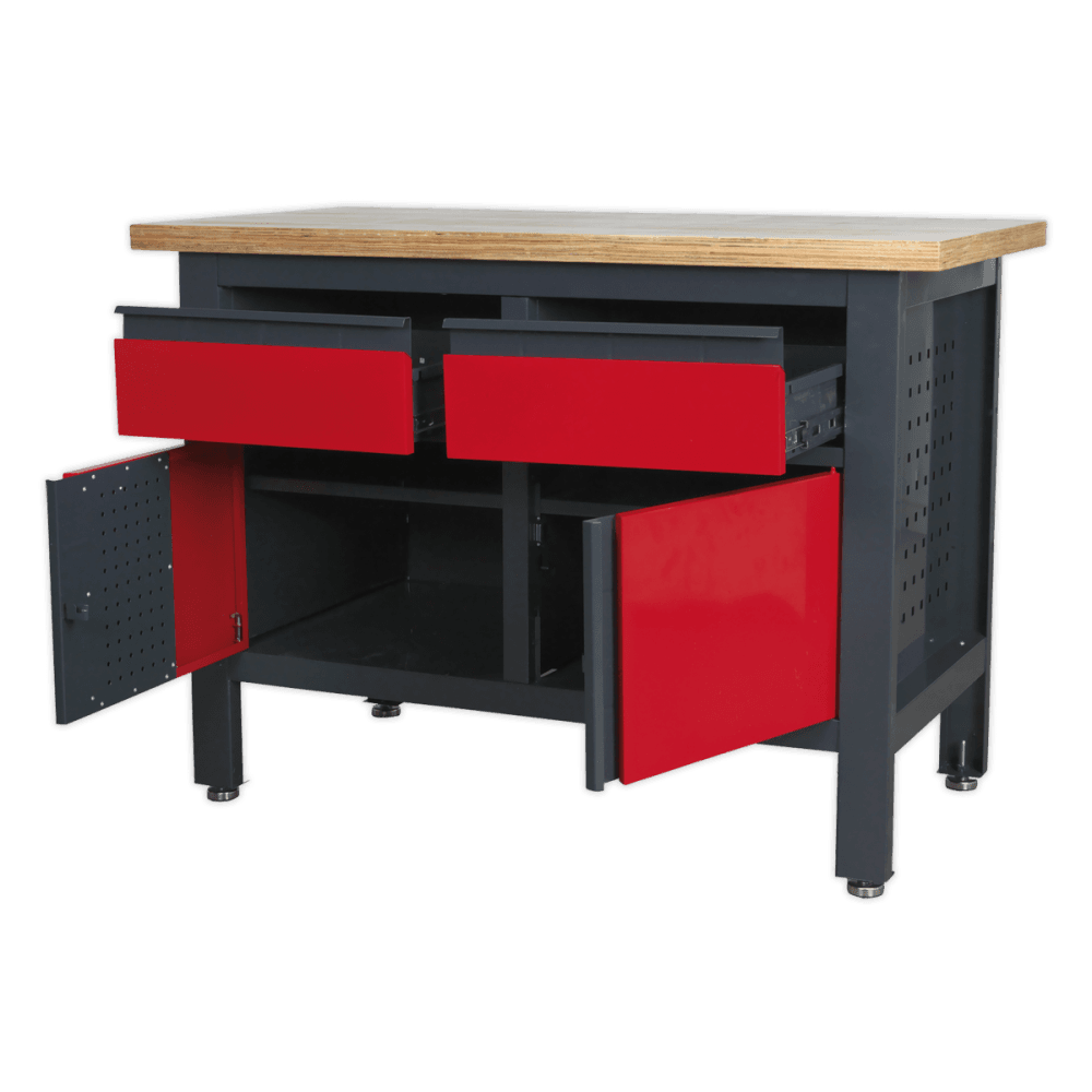 Workstation with 2 Drawers & 2 Cupboards Model No.-21766