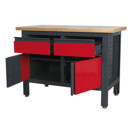 Workstation with 2 Drawers & 2 Cupboards Model No.-21766