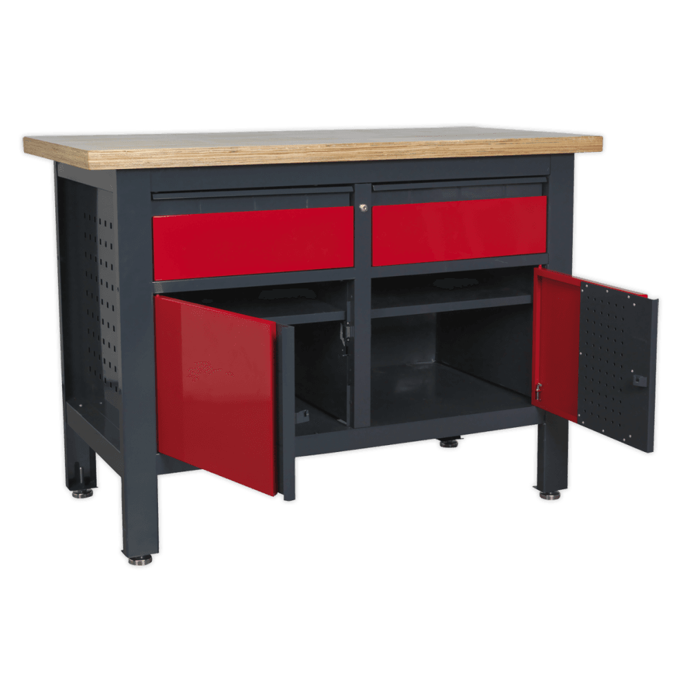 Workstation with 2 Drawers & 2 Cupboards Model No.-21766