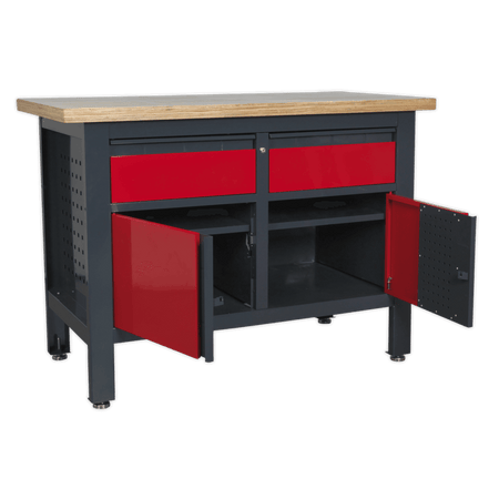 Workstation with 2 Drawers & 2 Cupboards Model No.-21766