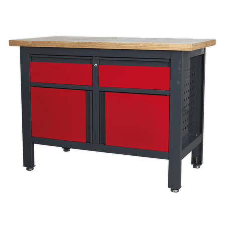 Workstation with 2 Drawers & 2 Cupboards Model No.-21766