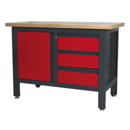 Workstation with 3 Drawers & Cupboard Model No.-21767