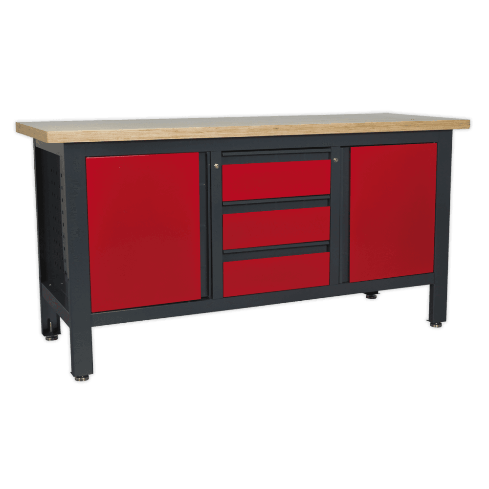 Workstation with 3 Drawers & 2 Cupboards Model No.-21770