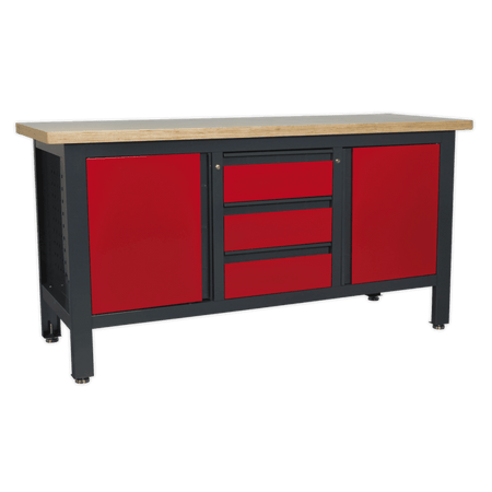 Workstation with 3 Drawers & 2 Cupboards Model No.-21770
