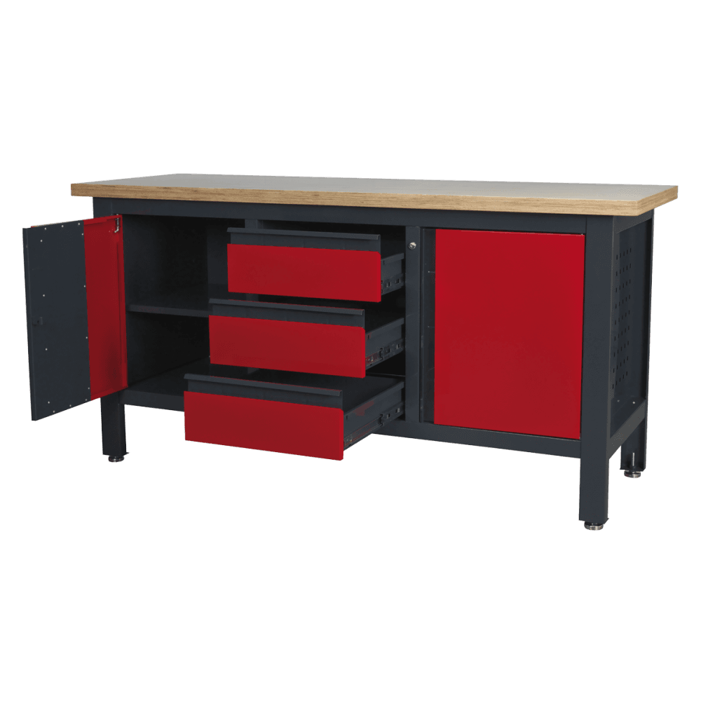 Workstation with 3 Drawers & 2 Cupboards Model No.-21770