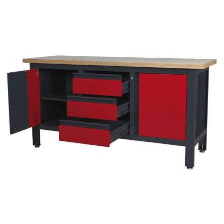 Workstation with 3 Drawers & 2 Cupboards Model No.-21770