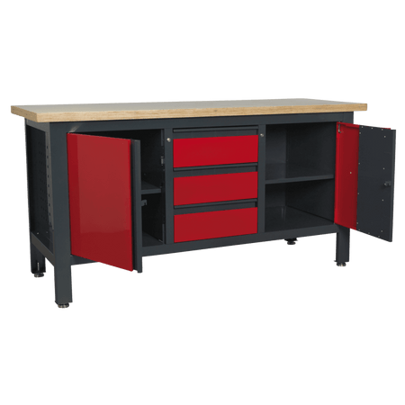 Workstation with 3 Drawers & 2 Cupboards Model No.-21770