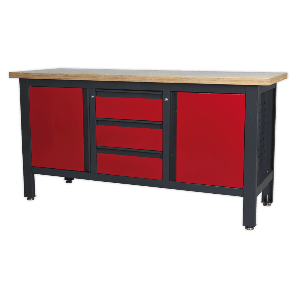 Workstation with 3 Drawers & 2 Cupboards Model No.-21770