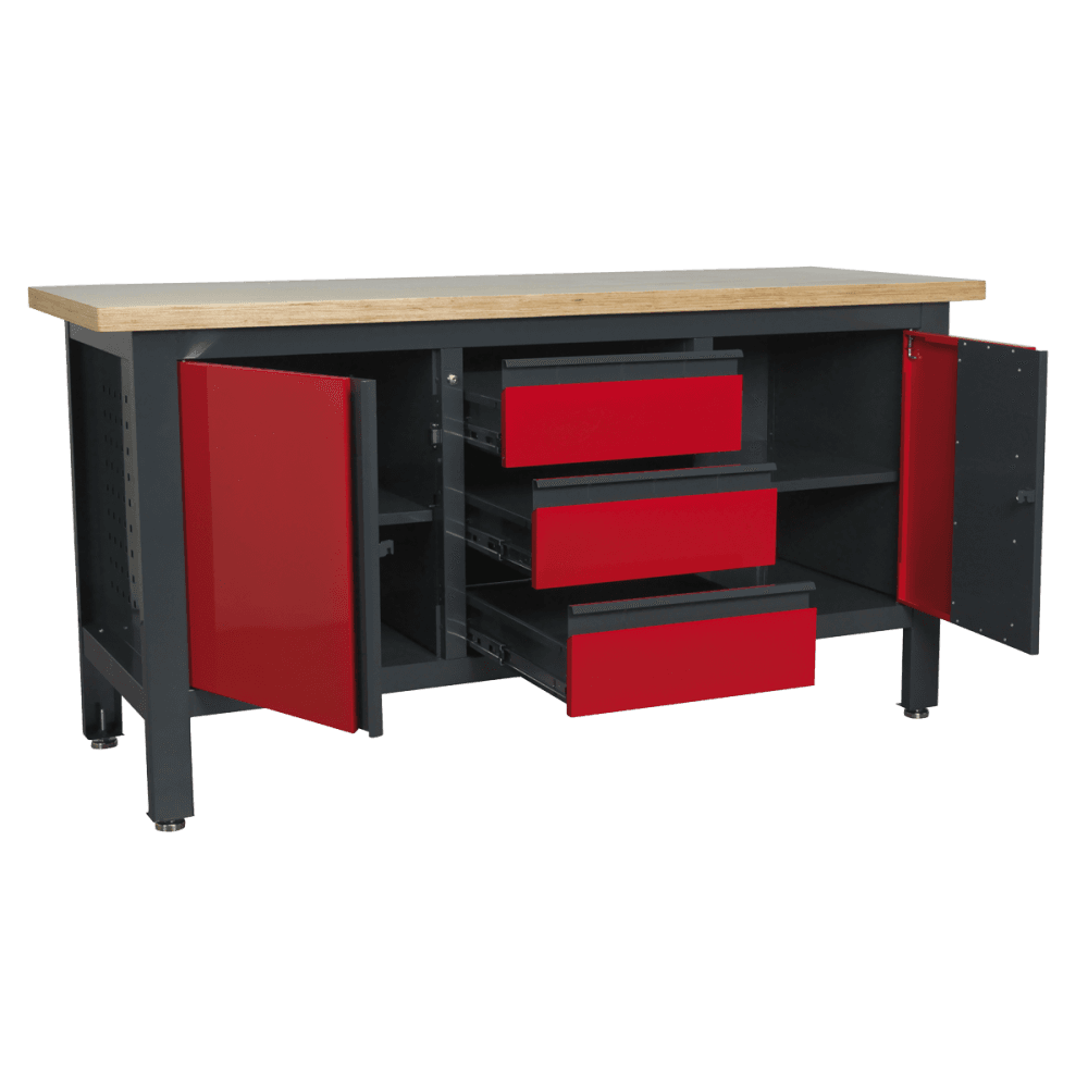 Workstation with 3 Drawers & 2 Cupboards Model No.-21770