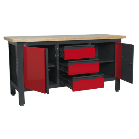 Workstation with 3 Drawers & 2 Cupboards Model No.-21770