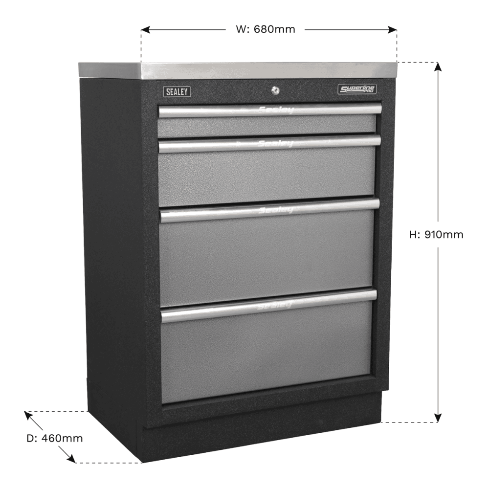 Modular 4 Drawer Cabinet 680mm Model No.-21783