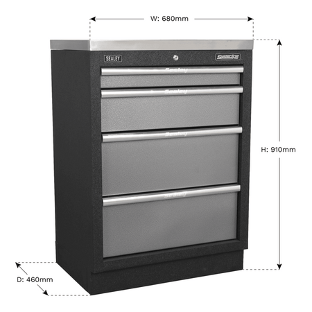 Modular 4 Drawer Cabinet 680mm Model No.-21783