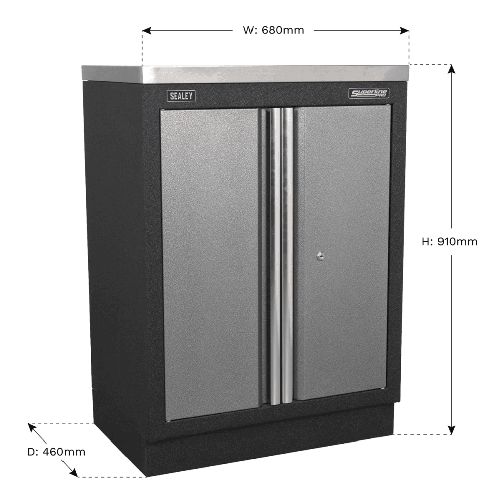 Modular 2 Door Floor Cabinet 680mm Model No.-21786