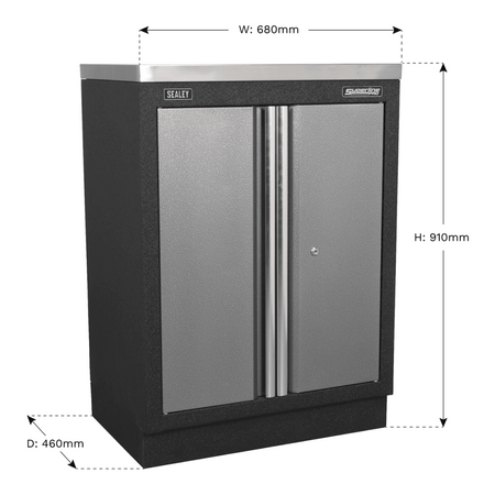 Modular 2 Door Floor Cabinet 680mm Model No.-21786