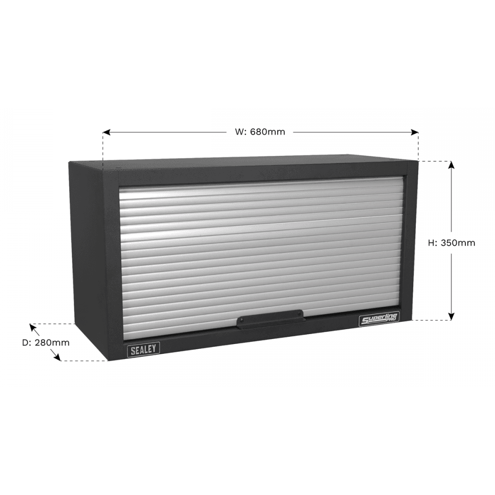 Modular Wall Cabinet Tambour Front 680mm Model No.-21788