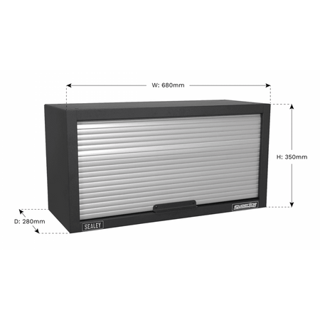 Modular Wall Cabinet Tambour Front 680mm Model No.-21788