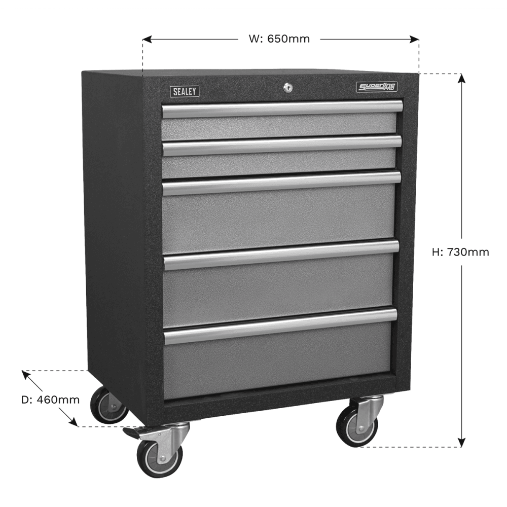 Modular 5 Drawer Mobile Cabinet 650mm Model No.-21793