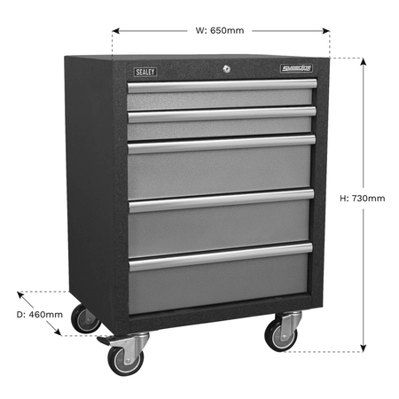 Modular 5 Drawer Mobile Cabinet 650mm Model No.-21793