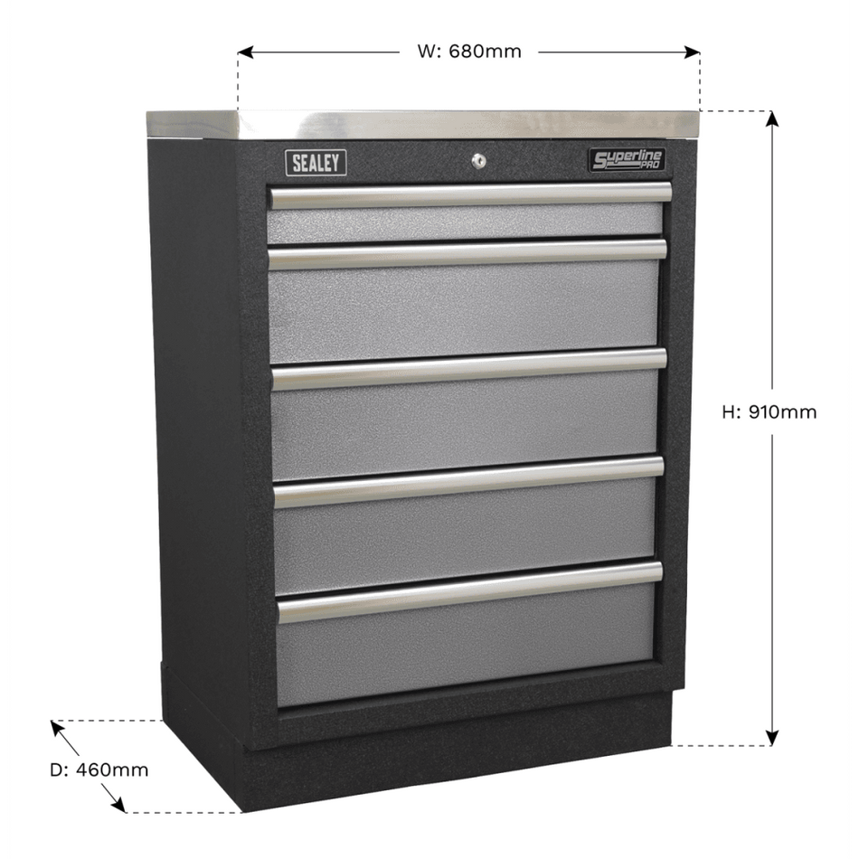 Modular 5 Drawer Cabinet 680mm Model No.-21794