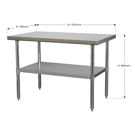 Stainless Steel Workbench 1.2mtr Model No.-21808