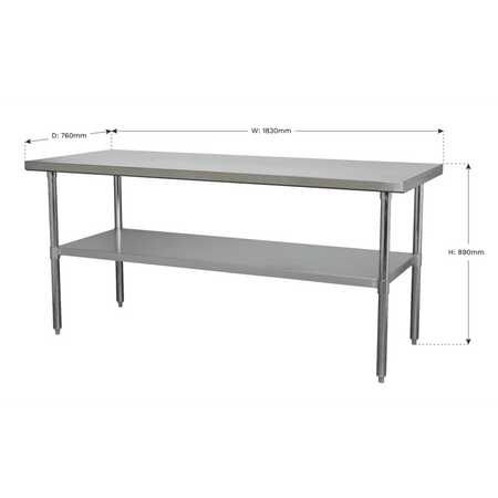 Stainless Steel Workbench 1.8mtr Model No.-21810