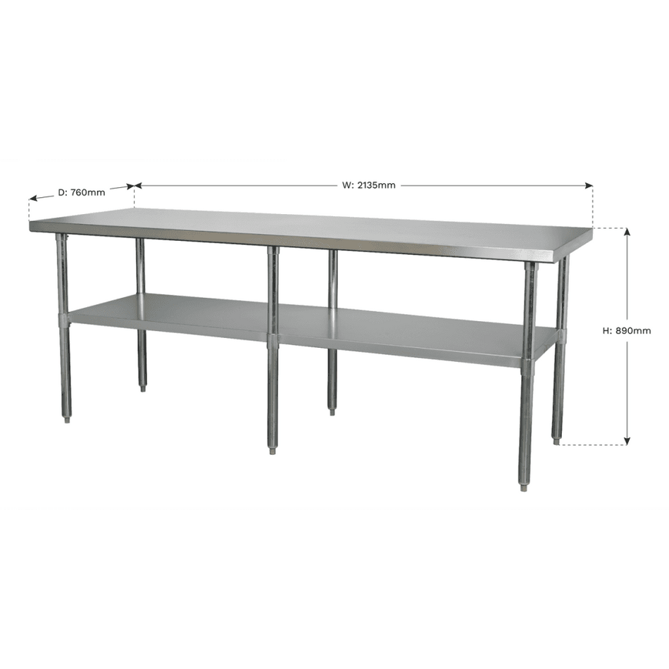 Stainless Steel Workbench 2.1mtr Model No.-21811