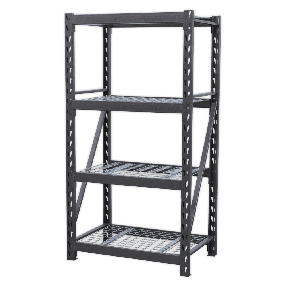 Heavy-Duty Racking Unit with 4 Mesh Shelves 640kg Capacity Per Level 978mm Model No.-21834