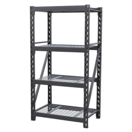 Heavy-Duty Racking Unit with 4 Mesh Shelves 640kg Capacity Per Level 978mm Model No.-21834