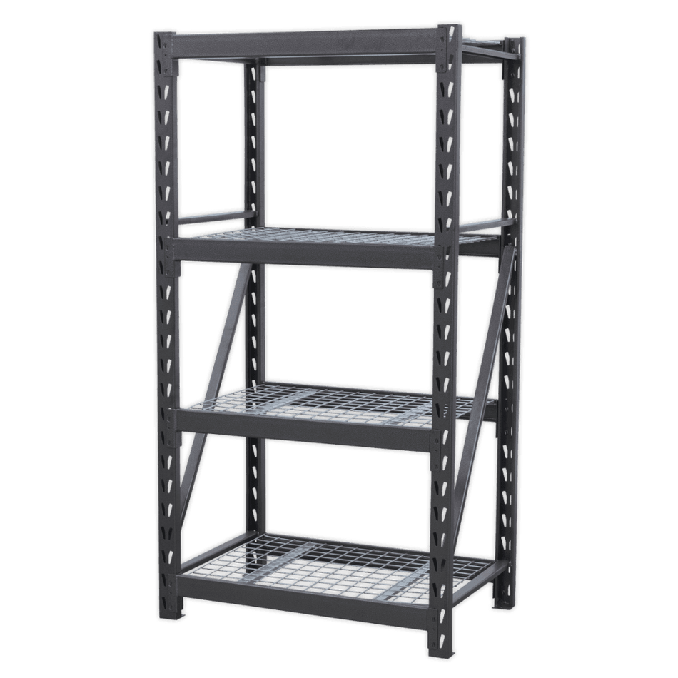 Heavy-Duty Racking Unit with 4 Mesh Shelves 640kg Capacity Per Level 978mm Model No.-21834