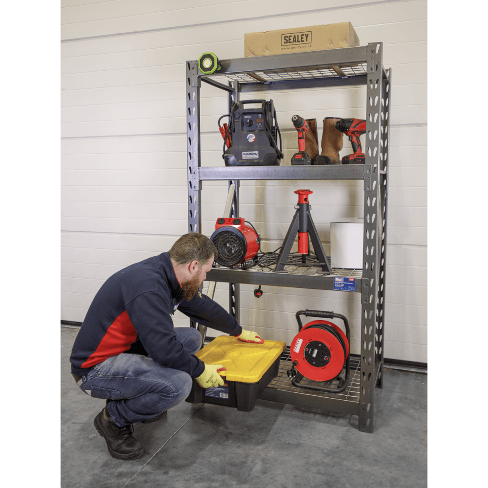 Heavy-Duty Racking Unit with 4 Mesh Shelves 640kg Capacity Per Level 978mm Model No.-21834
